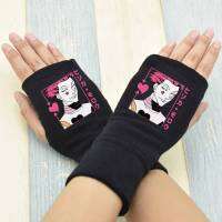 【COOL】 laozizuishuai แฟชั่น Fingerless S อะนิเมะ X คอสเพลย์ Warm S Half Finger Plush ถักฤดูหนาว Warm Mitten Cosplay