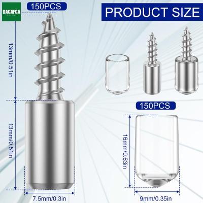 DAGAFGA สกรูยึดชั้นวาง150ชิ้น,ตัวยึดชั้นวางสกรูยึดตัวยึดรองรับลามิเนตสำหรับตู้ฝาครอบกันฝุ่น