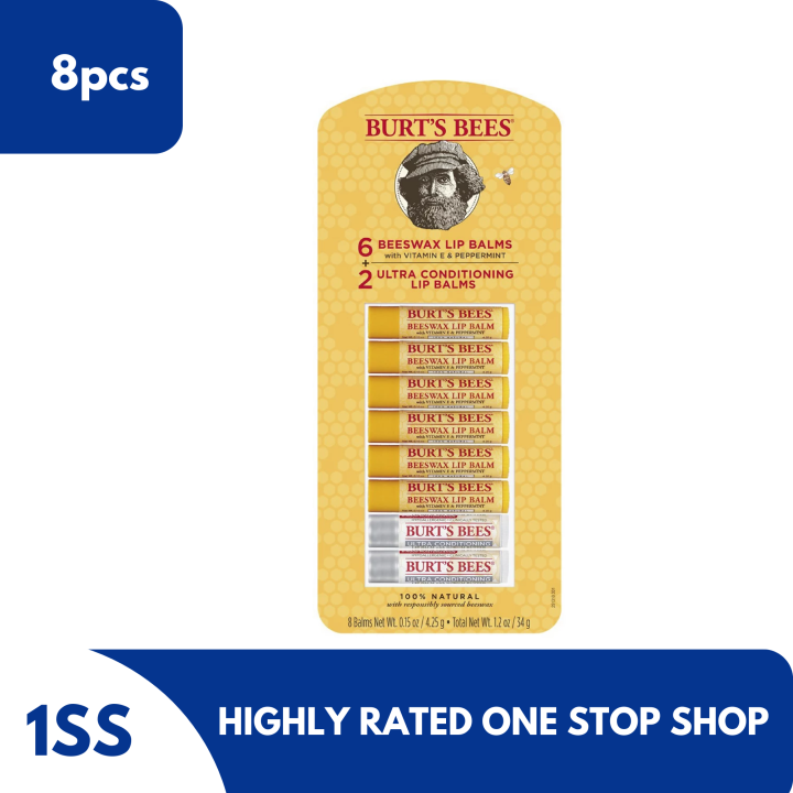 Burt's Bees Lip Balm Variety Pack, 8pcs Lazada PH