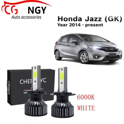 New หลอดไฟหน้า LED สีขาว 6000K (40w) สําหรับ Honda Jazz GK 2014-2019 2020 2 ชิ้น