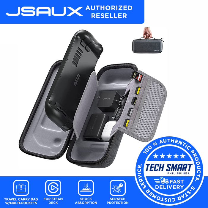 JSAUX Carrying Case Compatible with Steam Deck/Steam Deck OLED, Protective  Hard Shell Carry Case Built-in Charger Storage, Portable Travel Carrying