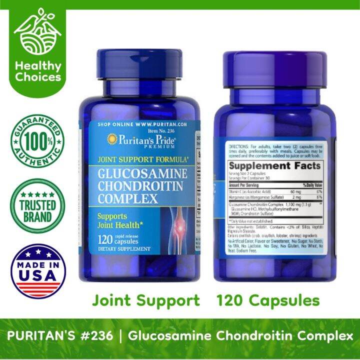 PURITAN'S PRIDE 236 EXP 5/2025 Glucosamine Chondroitin Complex 120