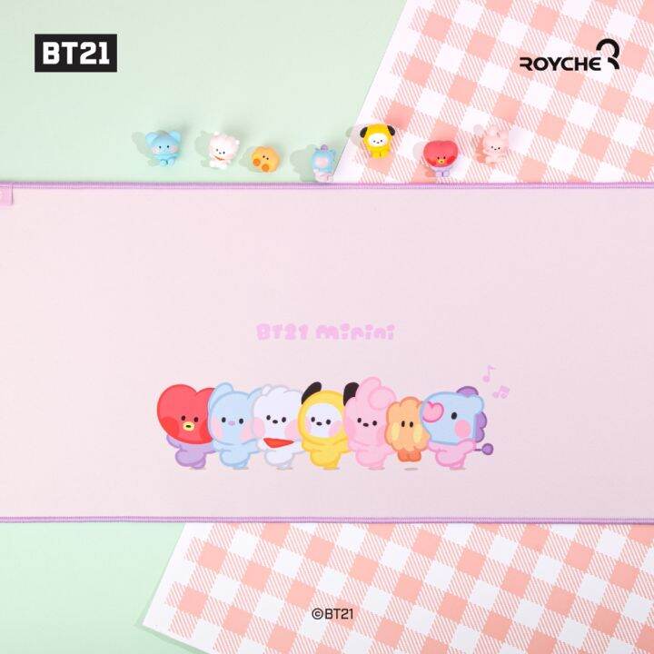 bt21-เป็นทางการ-bt21-minini-แป้นพิมพ์-แผ่นรองเมาส์-long-mouse-pad