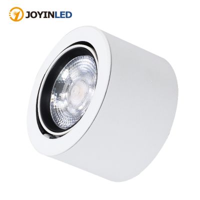 【LZ】☼  Superfície ajustável montada LED Downlight lâmpada do teto varanda da cozinha luz de parede aplicar iluminação interior preto e branco 7W