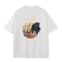 Cartoon XXXTentacion Pattern Printed T Shirt for Men Cotton Casual Short Sleeve Unisex Classic T-shirts Women Summer Clothing