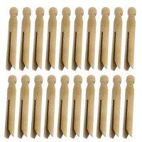 20 Round Wooden Clothespins 11cm Wood- Peg Clothespins Clips Message Postcard Holders for DIY Painting Graffiti Craft Wedding Clips Pins Tacks