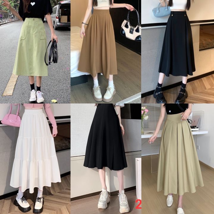 Chân Váy Dài Ulzzang Xinh Chân Váy Nữ 1 cúc  Lazadavn