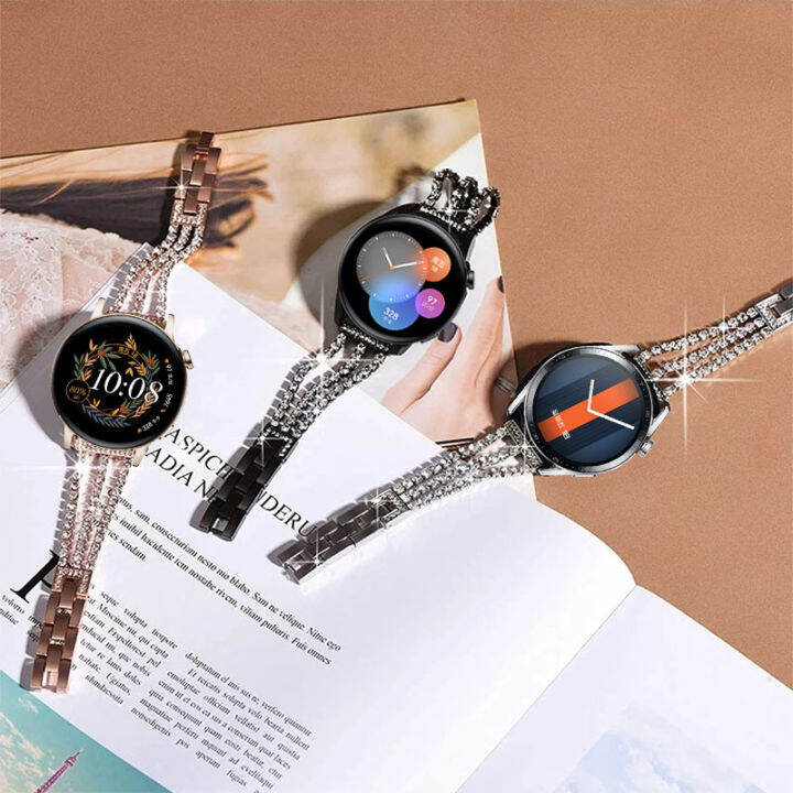 สาย-สำหรับ-huawei-watch-gt-3-se-สายโลหะ-bling-rhinestone-bracelet-สายนาฬิกา-huawei-watch-gt-3-42mm-46mm-อุปกรณ์เสริมสมาร์ทวอทช์