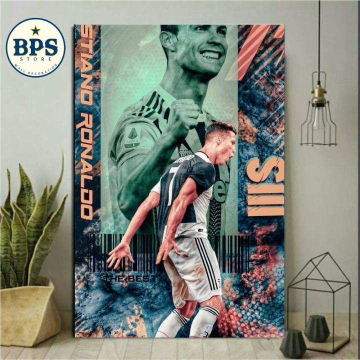 Poster Kayu Cristiano Ronaldo Poster Ronaldo Cr7 Poster Sepakbola Hiasan Dinding Wall 9594