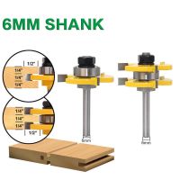 2 Pc 6Mm Shank ลิ้นจังหวะ Joint Assembly Router ชุดบิต T การกัดร่องเครื่องตัด3 4สต็อกเครื่องมือตัดไม้ 1 1 1