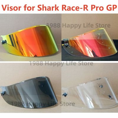 กระบังหน้าหมวกกันน็อคจักรยานยนต์สำหรับการแข่งขันฉลาม R PRO GP SHARK RACE-R Pro GP หมวกกันน็อคเลนส์แว่นตาป้องกันกระจกหน้าอะไหล่ Moto