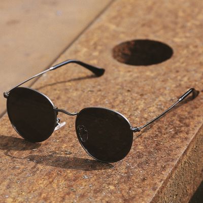 【LZ】△№✑  Brand Designer Vintage Round Polarized Sunglasses Man Retro Small Frame Sun Glasses Male Fashion Driving Shades Gafas De Sol