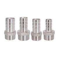 ❡☃ 304 Stainless Steel 3/4 1 1-1/4 BSP Male Thread Pipe Fitting x 8mm-40mm Barb Hose Tail Pagoda Coupling Connector