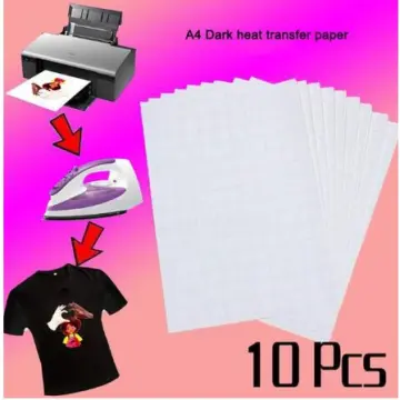 HTVRONT Iron on Transfer Paper for Shirt - 10 Pack Printable Heat Transfer  Vinyl 8.5 X 11 - Wash Durable Heat Transfer Paper for Inkjet Printer