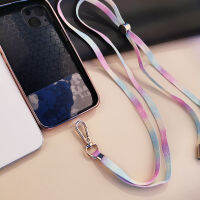 Crossbody พร้อมคลิป Universal ศัพท์มือถือ Lanyard ผู้ถือกล้องคีย์ Lanyard Crossbody สไตล์สีสันทาสี ided Lanyard