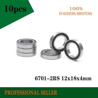 10pcs 6701-2RS 12X18X4MM deep groove ball bearing 12x18x4mm