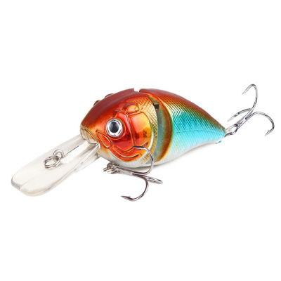 Laogeliang 1ชิ้น crankbait 14.2g 8.5cm ว่ายน้ำเหวี่ยงเหยื่อยากสำหรับเบสหอกตกปลาเหยื่อตกปลาทุ่นจับ3D ดวงตา