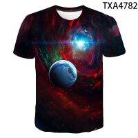 New Cosmic Star Nebula 3D digital printed short sleeve T - shirt fast dry street hot style clothing printing trend customization