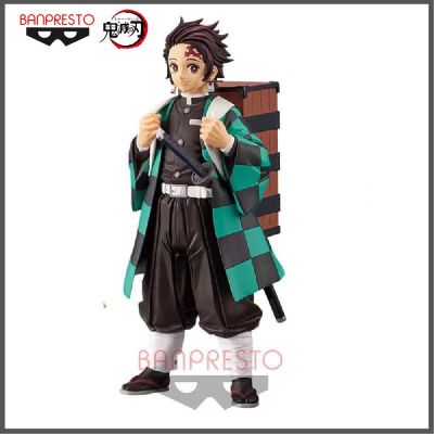 ZZOOI In Stock Original Demon Slayer Anime Kamado Tanjirou PVC Toys Bandai BANPRESTO Action Figure Kimetsu no Yaiba Collector 15cm