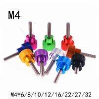 5pcs m4x6/8/10/15/22/27/30/35/40 colourful aluminum head stainless steel step hand thumb screw