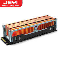 JEYI M.2 2280 SSD ฮีทซิงค์ประสิทธิภาพสูงครีบทองแดงพร้อมกรอบอลูมิเนียมฮีทซิงค์ความร้อนแบบพาสซีฟ-ครีบ50ชิ้นเย็น-401 W Mk