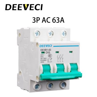 3P 6a 10a 16a 20a 25a 32a 40a 50a 63a ในครัวเรือน Miniature Circuit Breaker C ประเภท Ac 220V 450V Mini Mcb