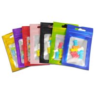 100Pcs/lot Small Resealable Zip Lock Mylar Bags Matte Clear Window Package Foil Food Bag Plastic Zipper Pouches for Electronic