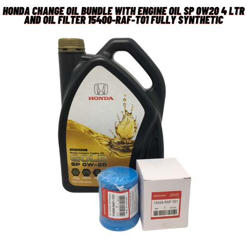 HONDA OIL CHANGE BUNDLE 4LTRS HONDA GENUINE ENGINE OIL 0W20 SP FULLY