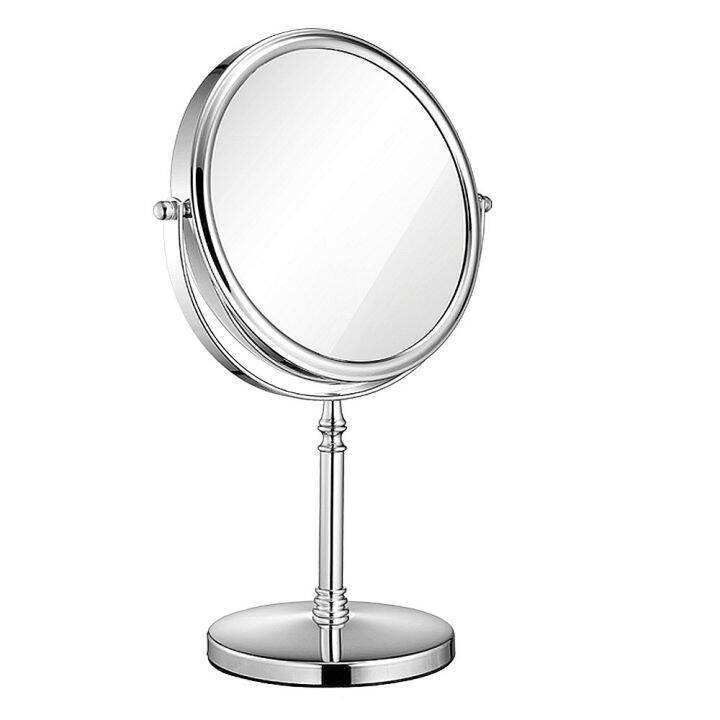 Large magnification face examination mirror, doublesided mirror