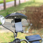Bicycle Phone Holder Mini Sunshade Umbrella Polyester Mobile Automatic