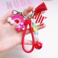 FORBETTER Bell Star Leather Bag Accessories ided Rope Key Chain