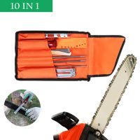 10Pcs/Set Chainsaw Chain Sharpening Kit Tool Set Hardwood Handle Round/Flat File Guide Bar File Sharpener Tools