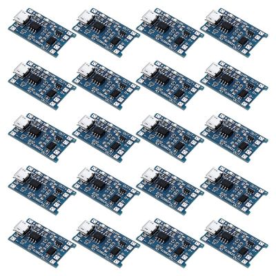20 Pieces Charging Module Battery Charging Board with Battery Protection BMS 5V Micro-USB 1A 18650 Charge Module
