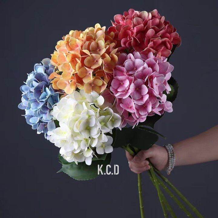 Royal Artificial Hydrangea 22" Large Real Touch Hydrangeas Heads with ...