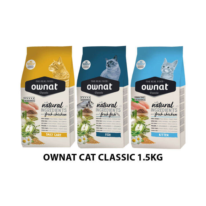 Ownat Cat Classic 1.5kg / Cat Food / Cat Dry Food / Makanan Kucing Lazada