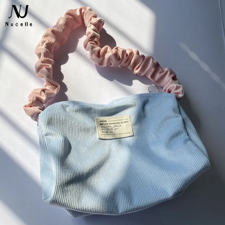 NUCELLE Corduroy retro armpit bag sweet and age-reducing girl hand ...