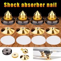 4 Set Gold Speaker Spike with Floor Discs Stand Foot Isolation Spikes Professional Speaker Accessories