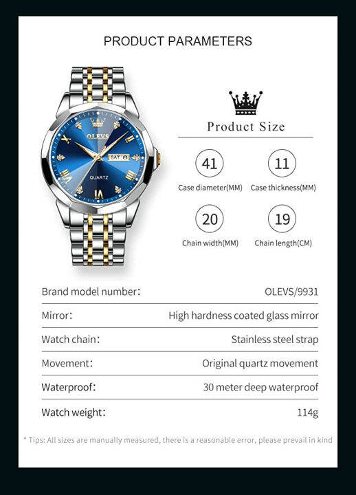 olevs-watch-for-men-diamond-business-dress-analog-quartz-stainless-steel-waterproof-luminous-date-two-tone-luxury-casual-wrist-watch-blue-watch-for-men