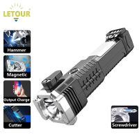 Letour Mini Multifunctional Led Flashlight USB Rechargeable High Power Outdoor Camping Waterproof Portable Lamp Flash Light Rechargeable  Flashlights