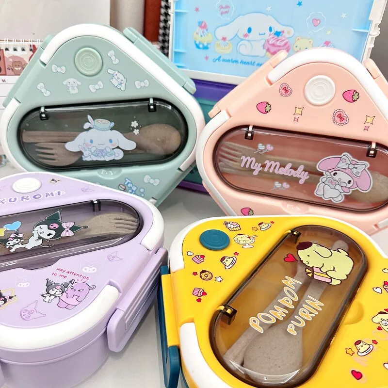 Sanrio Kawaii Pochacco Lunch Box Hello Kitty Kuromi Student Office Worker  Portable Cartoon 1200ML Portable Fresh Lunch Box Gift 