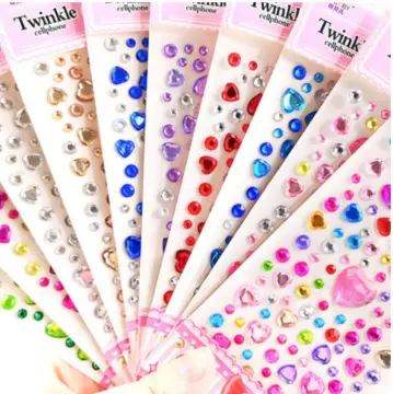 Rhinestone Stickers The Shape Of Heart and Round Gems Crafts
