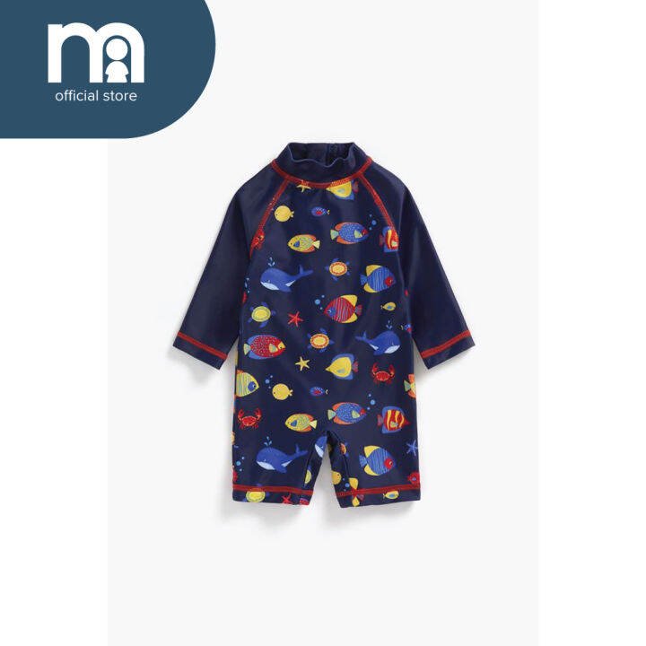 Mothercare Baby Boy Navy Fish Sunsafe Suit Lazada