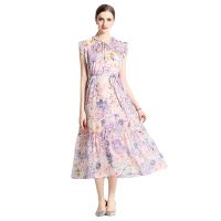 Womens Dress New Fashion -2023 Summer New Chiffon Fairy   Super Fairy Floral Dress + Suspenders