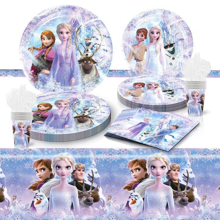 cw-frozen-birthday-decoration-disposable-tableware-set-plate-napkin-balloons-baby-shower-snow-supplies