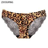 SHUNAICHI 10 Color Print Ice silk Women Panties Sexy Lace Hollow Breathable Briefs Low-waist Soft Underwear Plus Size Female Lingerie S-XX