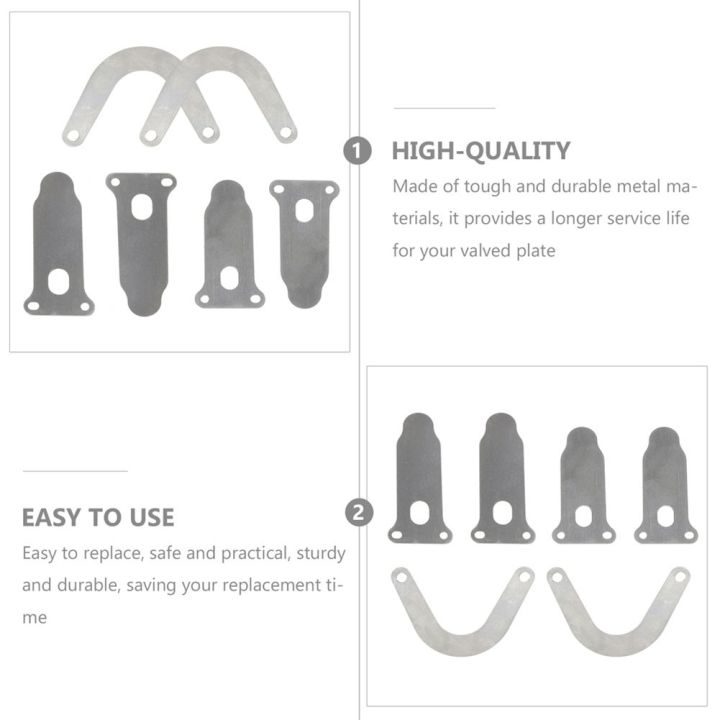 แผ่นวาล์ว12ชิ้นสำหรับเครื่องอัดอากาศอะไหล่โลหะใหม่เอี่ยมเงิน