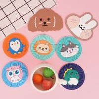 INS วัสดุกันลื่น ​ล้างได้ ทนความร้อน ที่รองแก้ว PVC ลายการ์ตูน Cartoon PVC Coaster