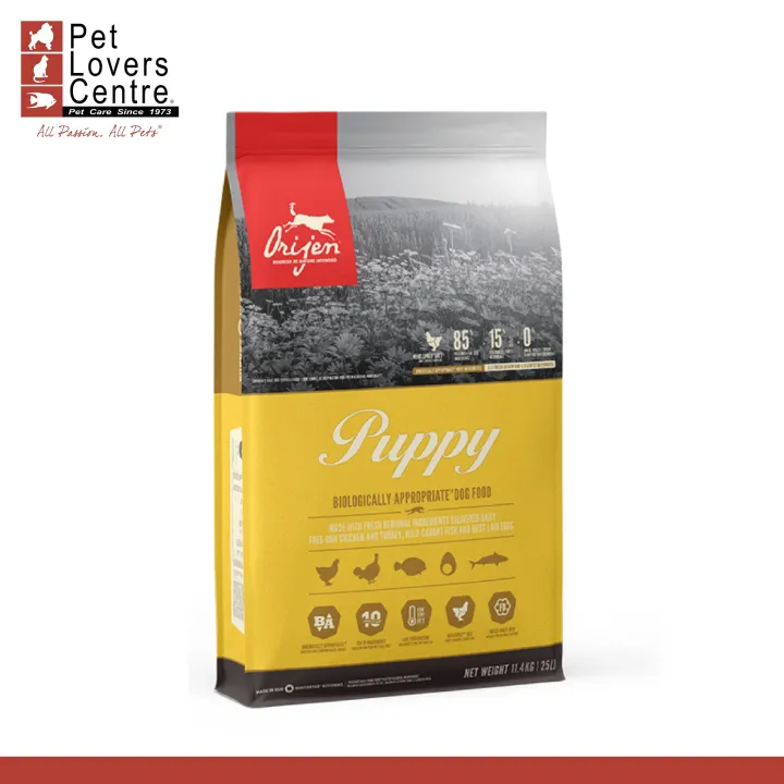 Orijen Biologically Appropriate Grain Free Dog Food 11.4 kg. Puppy