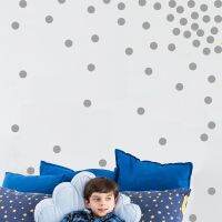 【Must-have】 แผ่น3/4/5ซม. Dots Circles ไวนิล Wall Home Decor วอลล์เปเปอร์ Warm เด็กห้องนอนเด็ก Wall Art Decal