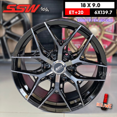 ล้อแม็กขอบ 18x9.0 ET+20 6รูx139.7 🛻🚗ยี่ห้อ SSW รุ่น 386 (FP/BK/GCGR) 🔥(ราคาต่อ1วง)🔥 *ขายยกชุด4วง* 🌈แถมจุ๊บลมพรีเมี่ยม🌈